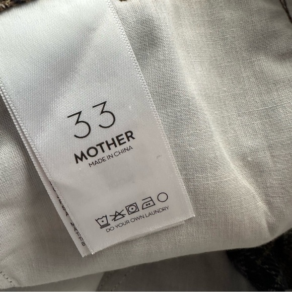 NWT Mother The Pleated Maven Plaid Pants Delta Dawn - Size 33 - Picture 12 of 14
